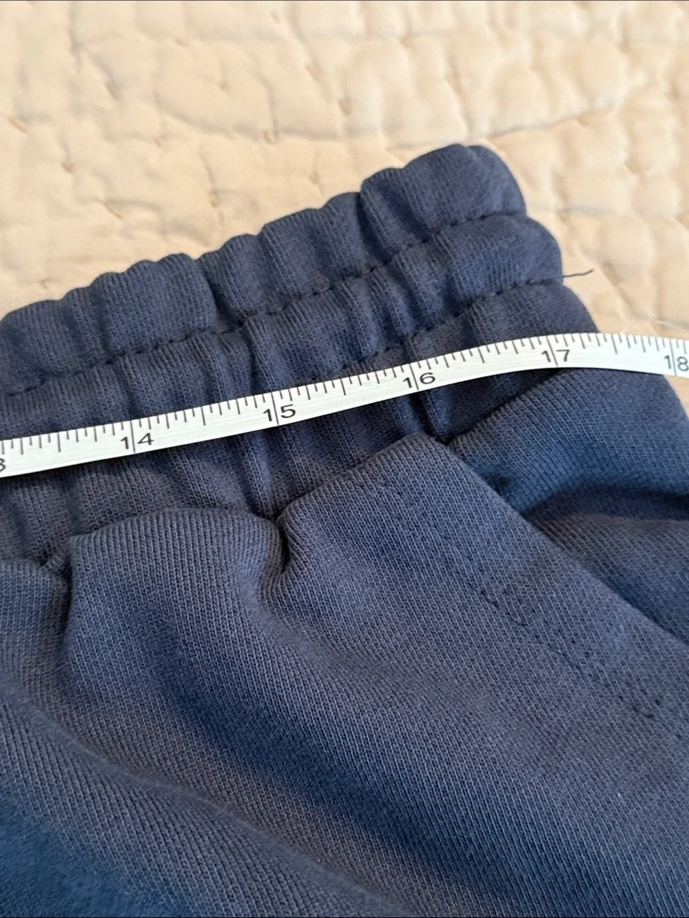 Parke Navy Elastic Waist Drawstring Athletic Shorts